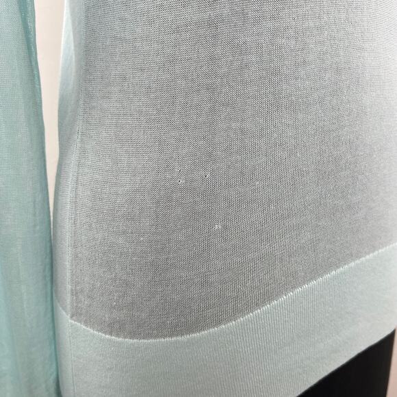 J BRAND Green Cotton Blend Crewneck Long Sleeve Pullover Lightweight Knit Top S - Picture 4 of 8